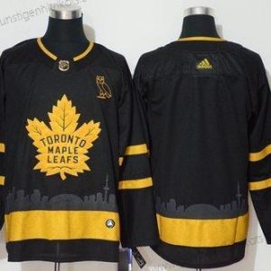 Adidas Herren Toronto Maple Leafs Leer Trikots – Schwarz Gold