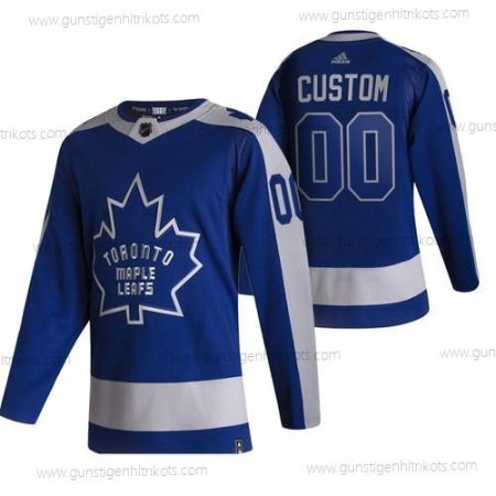 Adidas Herren Toronto Maple Leafs Personalisiertes 2020-21 Rückseite Retro ersatzweise NHL Trikots – Blau