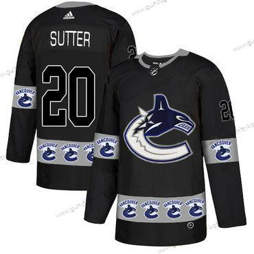 Adidas Herren Vancouver Canucks #20 Brandon Sutter Team Logos Trikots – Schwarz