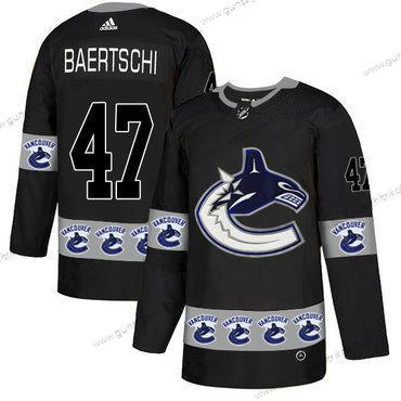 Adidas Herren Vancouver Canucks #47 Sven Baertschi Team Logos Trikots – Schwarz