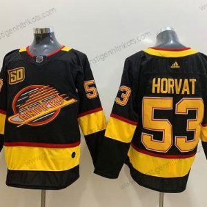 Adidas Herren Vancouver Canucks 53 Bo Horvat 50Th Saison Trikots – Schwarz