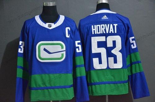 Adidas Herren Vancouver Canucks #53 Bo Horvat Trikots – Blau