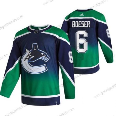 Adidas Herren Vancouver Canucks #6 Brock Boeser 2020-21 Rückseite Retro ersatzweise NHL Trikots – Grün