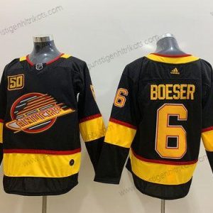 Adidas Herren Vancouver Canucks 6 Brock Boeser 50Th Saison Trikots – Schwarz