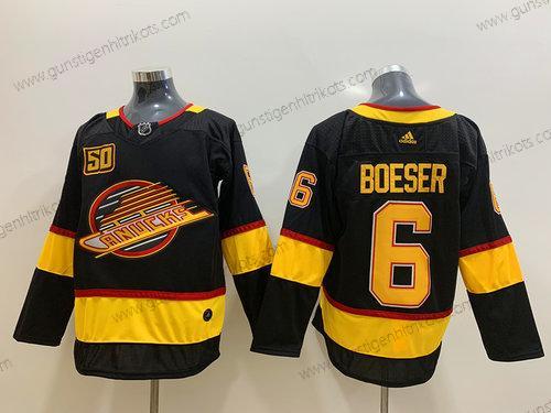 Adidas Herren Vancouver Canucks 6 Brock Boeser 50Th Saison Trikots – Schwarz