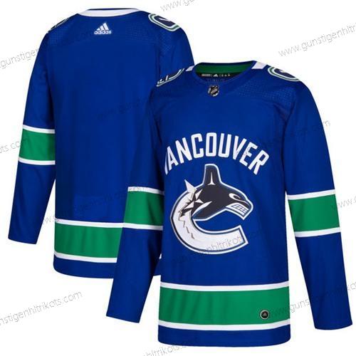 Adidas Herren Vancouver Canucks Leer Heimtrikots Authentisch Strickerei NHL Trikots – Blau