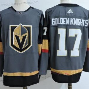 Adidas Herren Vegas Golden Knights #17 Golden Knights 2017-2018 Hockey Strickerei NHL Trikots – Grau