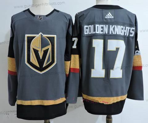 Adidas Herren Vegas Golden Knights #17 Golden Knights 2017-2018 Hockey Strickerei NHL Trikots – Grau