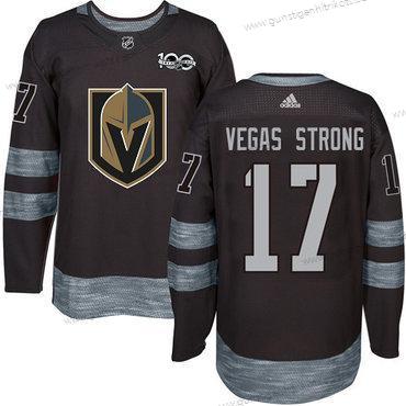 Adidas Herren Vegas Golden Knights #17 Vegas Strong 1917-2017 100th Jahrestag Strickerei NHL Trikots – Schwarz