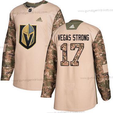 Adidas Herren Vegas Golden Knights #17 Vegas Strong Authentisch 2017 Veterans Day Strickerei NHL Trikots – Tarnfarbe