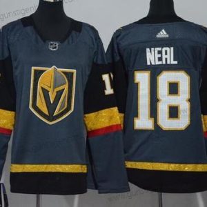 Adidas Herren Vegas Golden Knights #18 James Neal Heimtrikots Authentisch Strickerei NHL Trikots – Grau