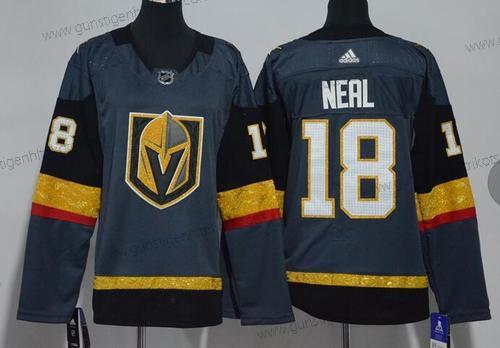 Adidas Herren Vegas Golden Knights #18 James Neal Heimtrikots Authentisch Strickerei NHL Trikots – Grau