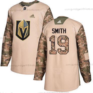 Adidas Herren Vegas Golden Knights #19 Reilly Smith Authentisch 2017 Veterans Day Strickerei NHL Trikots – Tarnfarbe