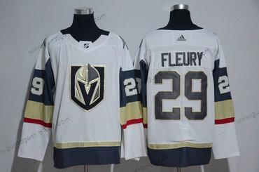 Adidas Herren Vegas Golden Knights #29 Marc-Andre Fleury 2017-2018 Hockey Strickerei NHL Trikots – Weiß