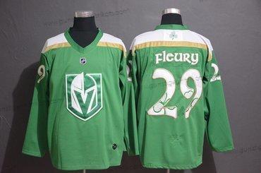 Adidas Herren Vegas Golden Knights 29 Marc-Andre Fleury 2019 St. Patrick’S Day Trikots – Grün