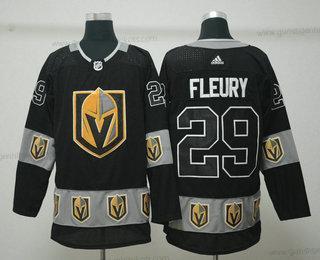 Adidas Herren Vegas Golden Knights #29 Marc-Andre Fleury Team Logos Trikots – Schwarz