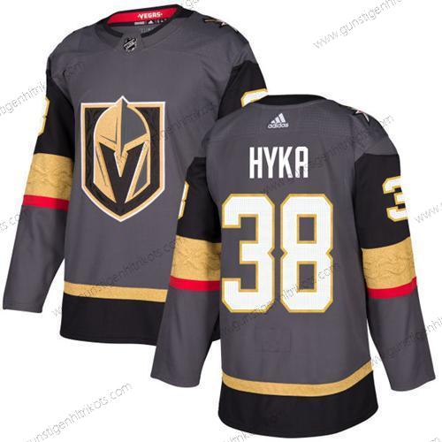 Adidas Herren Vegas Golden Knights #38 Tomas Hyka Heimtrikots Authentisch Strickerei NHL Trikots – Grau