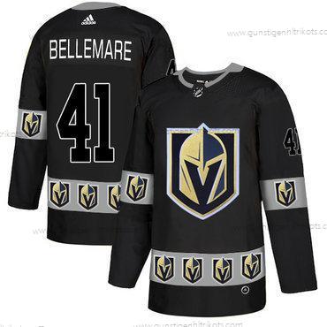 Adidas Herren Vegas Golden Knights #41 Pierre-Edouard Bellemare Team Logos Trikots – Schwarz