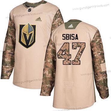 Adidas Herren Vegas Golden Knights #47 Luca Sbisa Authentisch 2017 Veterans Day Strickerei NHL Trikots – Tarnfarbe