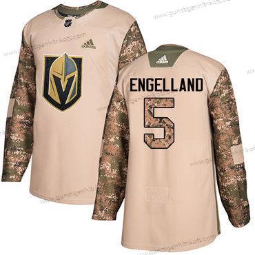 Adidas Herren Vegas Golden Knights #5 Deryk Engelland Authentisch 2017 Veterans Day Strickerei NHL Trikots – Tarnfarbe