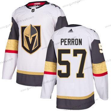 Adidas Herren Vegas Golden Knights #57 David Perron Road Authentisch Strickerei NHL Trikots – Weiß