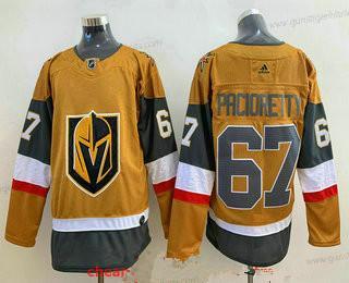 Adidas Herren Vegas Golden Knights #67 Max Pacioretty 2020-21 ersatzweise Strickerei Trikots – Gold