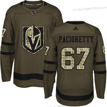 Adidas Herren Vegas Golden Knights #67 Max Pacioretty Salute to Service Strickerei NHL Trikots – Grün