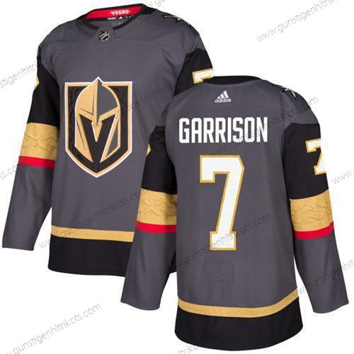 Adidas Herren Vegas Golden Knights #7 Jason Garrison Heimtrikots Authentisch Strickerei NHL Trikots – Grau