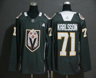 Adidas Herren Vegas Golden Knights #71 William Karlsson Dia De Los Muertos Trikots – Grau