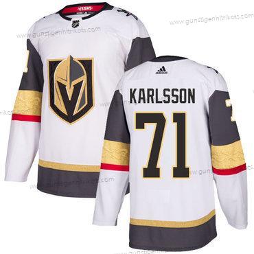 Adidas Herren Vegas Golden Knights #71 William Karlsson Road Authentisch Strickerei NHL Trikots – Weiß