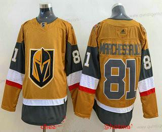 Adidas Herren Vegas Golden Knights #81 Jonathan Marchessault 2020-21 ersatzweise Strickerei Trikots – Gold