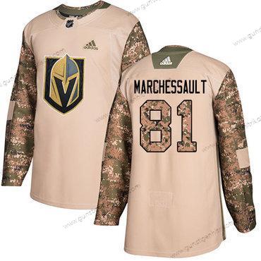 Adidas Herren Vegas Golden Knights #81 Jonathan Marchessault Authentisch 2017 Veterans Day Strickerei NHL Trikots – Tarnfarbe