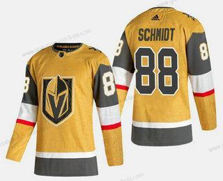 Adidas Herren Vegas Golden Knights #88 Nate Schmidt 2020-21 ersatzweise Strickerei Trikots – Gold