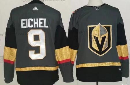 Adidas Herren Vegas Golden Knights #9 Jack Eichel Heimtrikots Authentisch Strickerei NHL Trikots – Grau