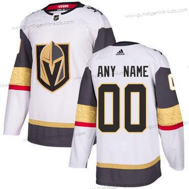 Adidas Herren Vegas Golden Knights Personalisiertes Authentisch Strickerei NHL Trikots – Weiß