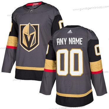 Adidas Herren Vegas Golden Knights Personalisiertes Heimtrikots Authentisch Strickerei NHL Trikots – Grau