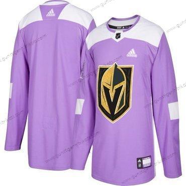 Adidas Herren Vegas Golden Knights Personalisiertes Hockey Bekämpft Krebs Praxis Trikots – Lila Rosa