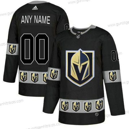 Adidas Herren Vegas Golden Knights Personalisiertes Team Logos Trikots – Schwarz