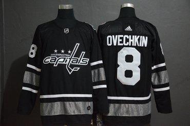 Adidas Herren Washington Capitales 8 Alexander Ovechkin 2019 NHL All-Star Game Trikots – Schwarz