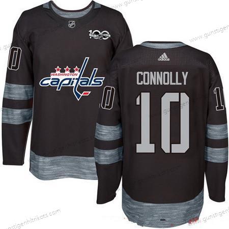 Adidas Herren Washington Capitals #10 Brett Connolly 100th Jahrestag Strickerei NHL 2017 Hockey Trikots – Schwarz