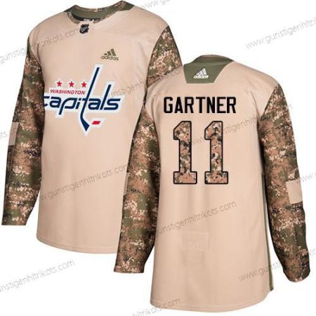 Adidas Herren Washington Capitals #11 Mike Gartner Authentisch 2017 Veterans Day Strickerei NHL Trikots – Tarnfarbe