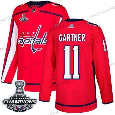 Adidas Herren Washington Capitals #11 Mike Gartner Heimtrikots Authentisch Stanley Cup Final Champions Strickerei NHL Trikots – Rot