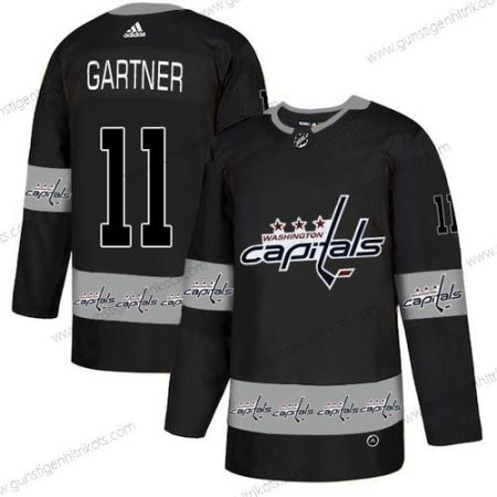 Adidas Herren Washington Capitals #11 Mike Gartner Team Logos Trikots – Schwarz