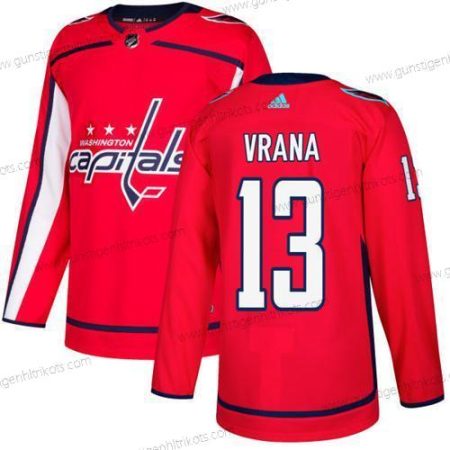 Adidas Herren Washington Capitals #13 Jakub Vrana Heimtrikots Authentisch Strickerei NHL Trikots – Rot