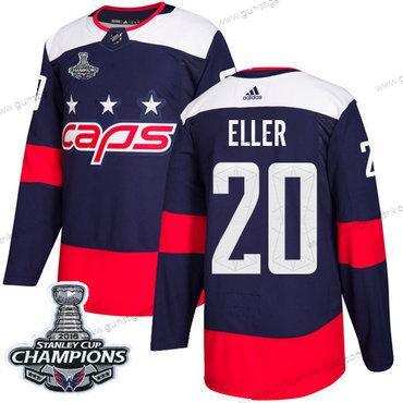 Adidas Herren Washington Capitals #20 Lars Eller Authentisch 2018 Stadium Series Stanley Cup Final Champions Strickerei NHL Trikots – Marineblau