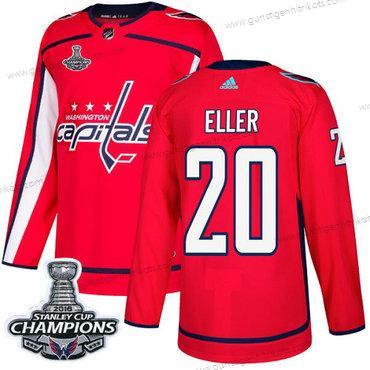 Adidas Herren Washington Capitals #20 Lars Eller Heimtrikots Authentisch Stanley Cup Final Champions Strickerei NHL Trikots – Rot