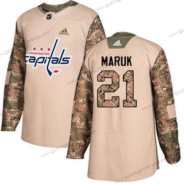 Adidas Herren Washington Capitals #21 Dennis Maruk Authentisch 2017 Veterans Day Strickerei NHL Trikots – Tarnfarbe