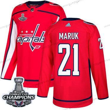 Adidas Herren Washington Capitals #21 Dennis Maruk Heimtrikots Authentisch Stanley Cup Final Champions Strickerei NHL Trikots – Rot