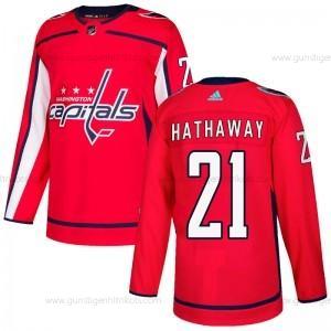 Adidas Herren Washington Capitals #21 Garnet Hathaway Authentisch Heimtrikots Trikots – Rot