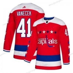 Adidas Herren Washington Capitals #41 Vitek Vanecek Authentisch ersatzweise Trikots – Rot